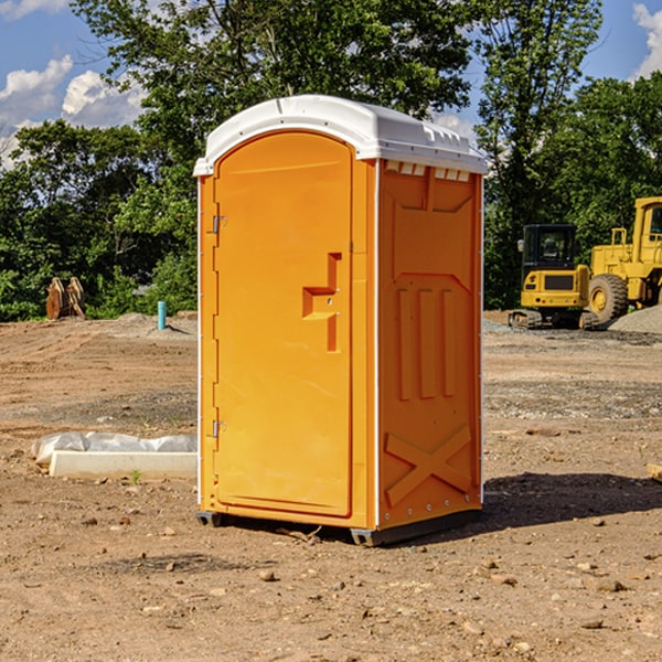 how often are the portable restrooms cleaned and serviced during a rental period in Ages KY